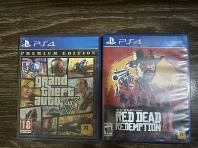 Palystation4 disc Rdr2 and GTA5