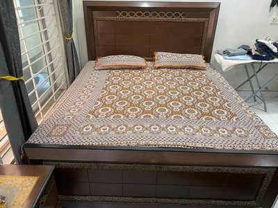 Pure Wooden Bed Set with A+ Polish