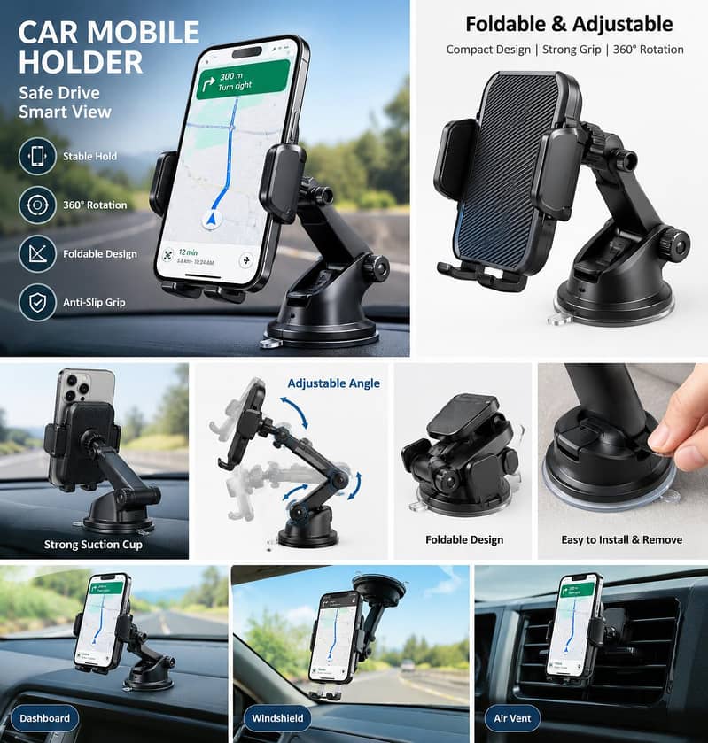 Foldable Car mobile holder 0