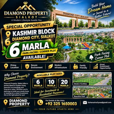 Corner and park facing plots available