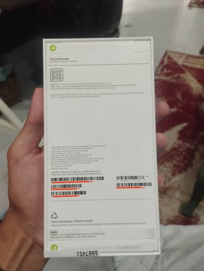 Apple ip 18 pro max, 256gb, Australian Variant, physical plus E, Box