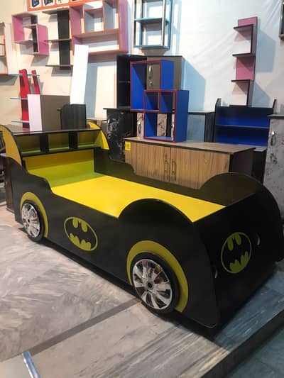 Modern Kids Bed In Gujranwala - Kids Car Bed in Batman Style