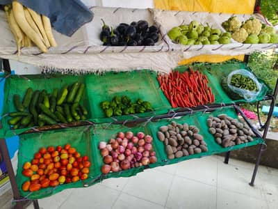 vegetable and fruit stall