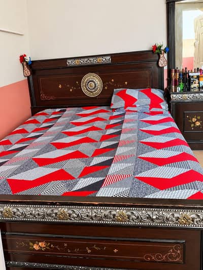 bed and dressing