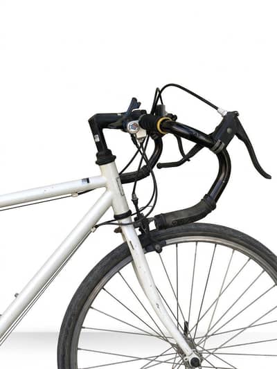 White Double Gear Speed Racing Cycle