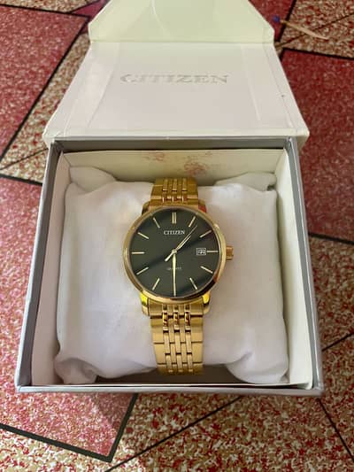 Citizen Quartz Gold Men's Watch | Groom Luxury Watch | Box Included