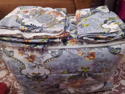 pure cotton bedsheet set with comforter