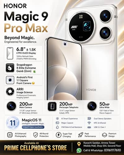 HONOR MAGIC 9 PRO MAX  / best mobile for performance , honor mobile