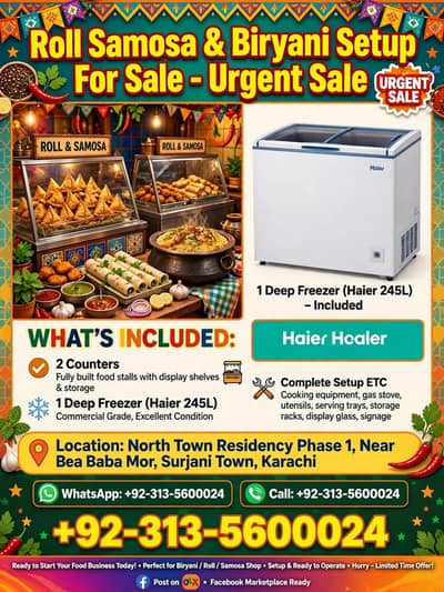setup For sale Roll samosa & Biryani 0#3#1#5#6#0#0#0#2#4