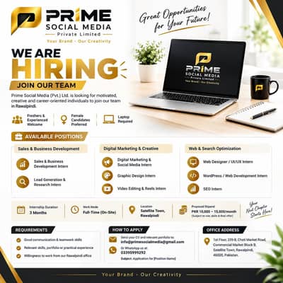 Career Opportunities in Rawalpindi!