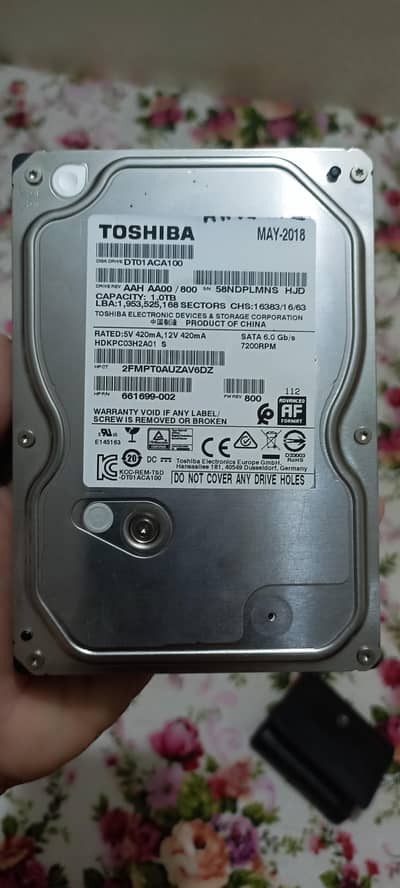 Toshiba hard drive new condition 10/10 100 health