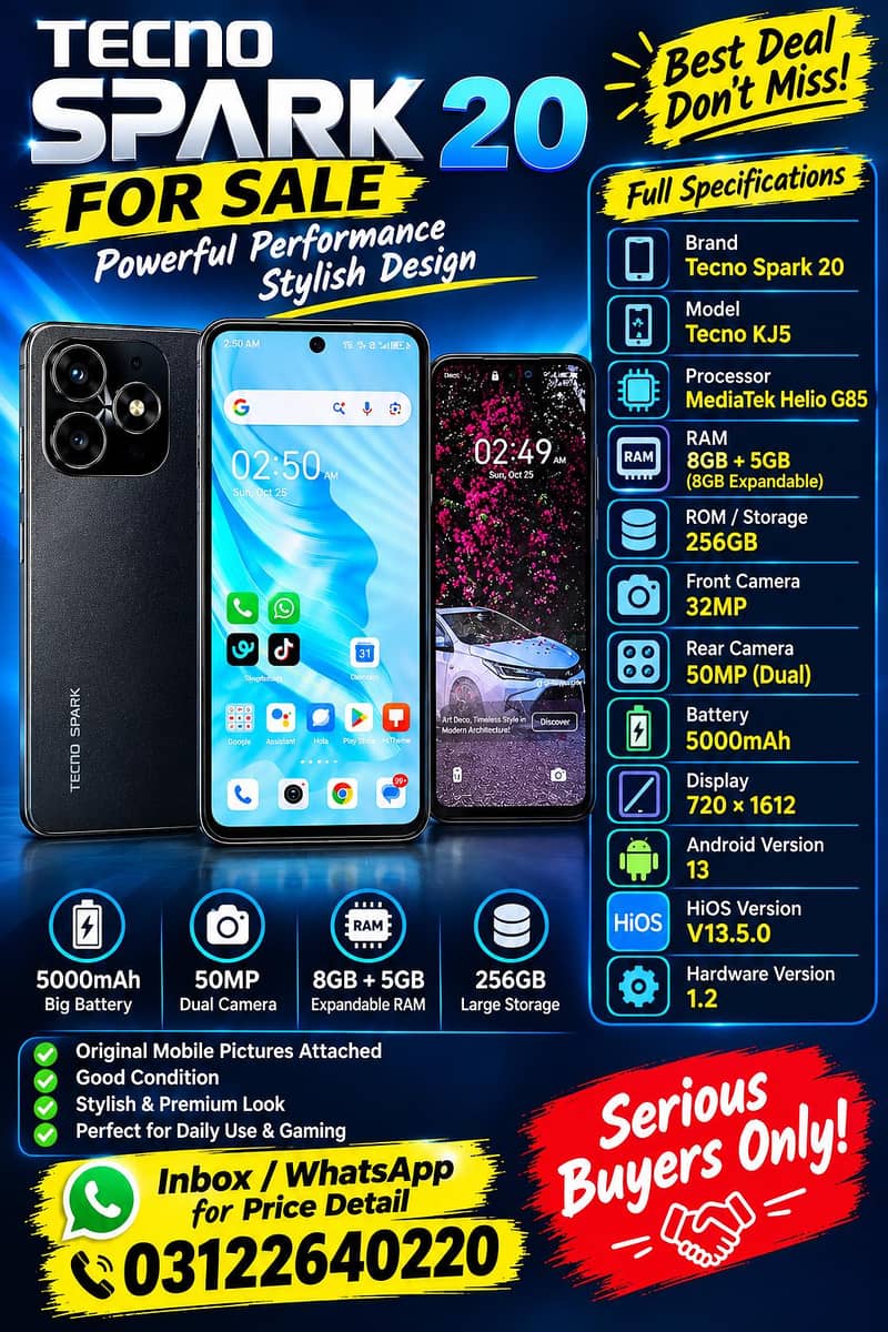 Tecno Spark 20 0