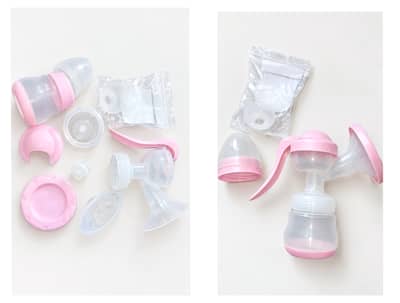 manual breast pump | with two free new flanges