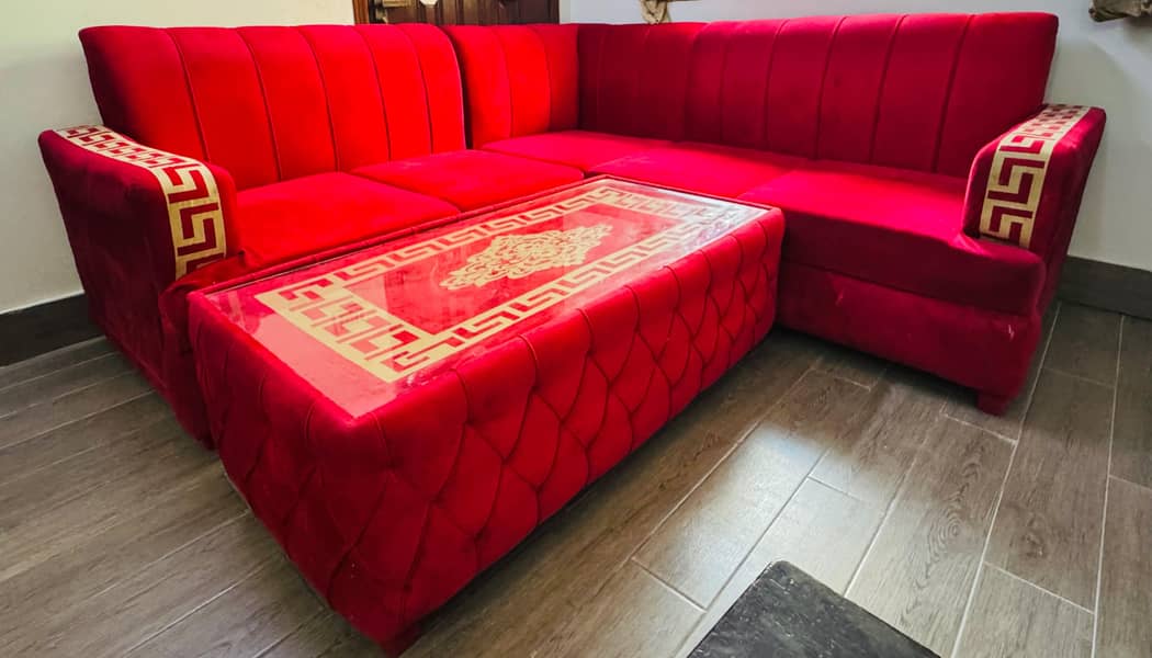 5 seater sofa with table 4
