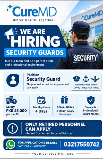 Retired persons from armed forces are urgently required for security