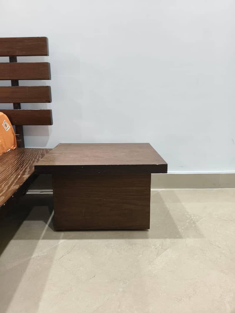 Solid wooden bed set with side table and dressing and Diamond Mattress 4