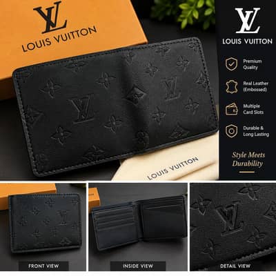 Black LV Style Wallet for Men – Premium Design