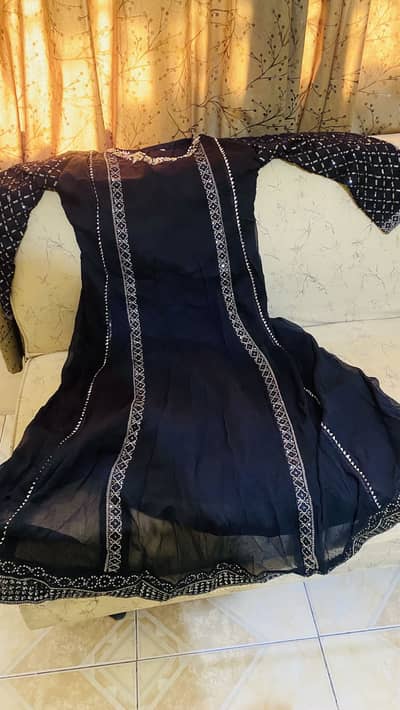 Black maxi / frock for sale - wedding or party wear