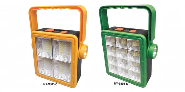 NY-9805-C Solar Light Green - 4 LED Power Bank torch