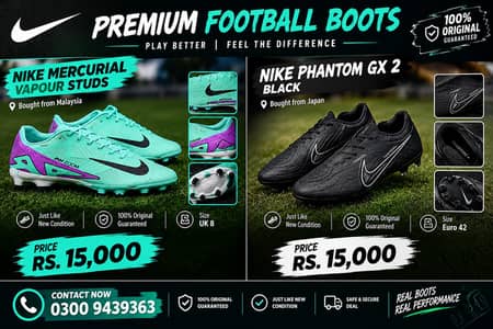 Nike mercurial vapour studs/phantom gx 2 black