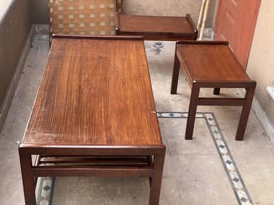 wooden table set
