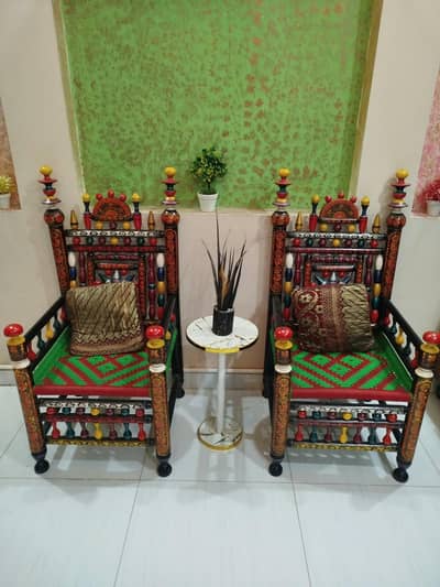 5 seater wodden sofa set with table