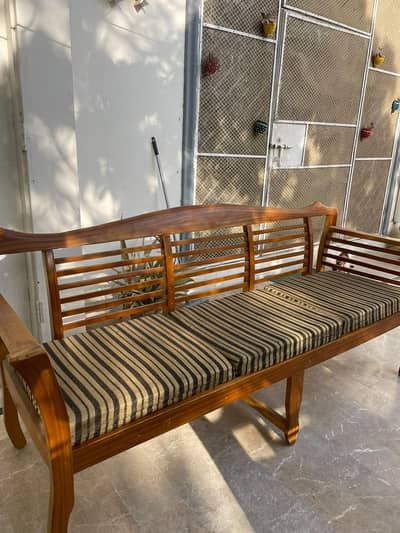 wooden 5 seater sofa set with foam