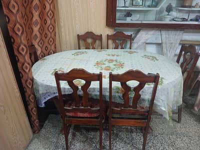 Dinning table with six chairs