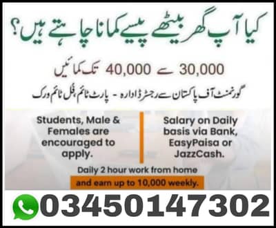 Work From Home | Data Entry | Typing | Online Teaching