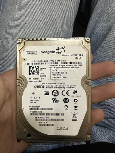 Seagate hard 250gb and samsung ram 2gb