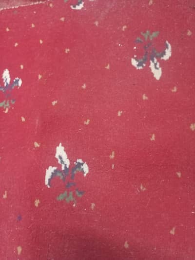 13x16 Wilton Wall to Wall Carpet - Maroon Fleur Design