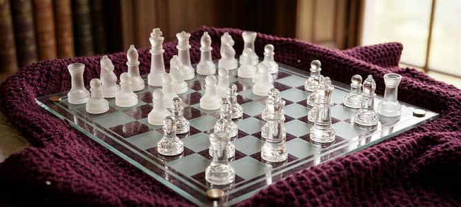 Chess Totally Glass Made Imported Brand New
