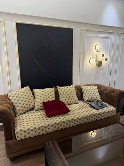 Five Seater Sofa Set for Sale | Carefully Used | Luxury Wooden Sofa