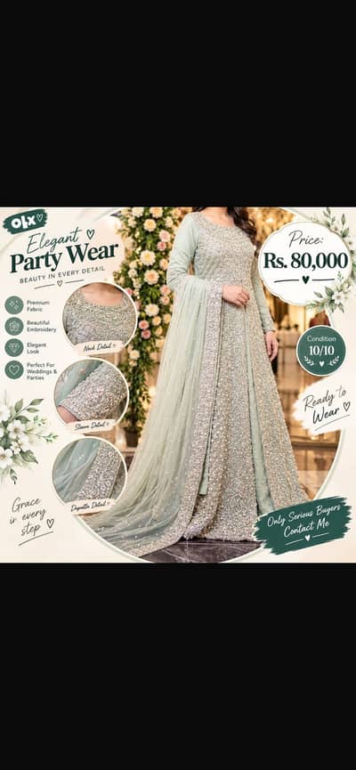 Bridal maxi dress, party wear gown & weeding formal