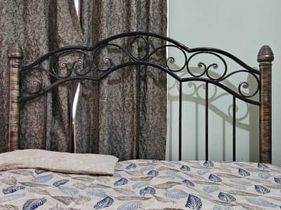 Iron Queen Bed with side tables