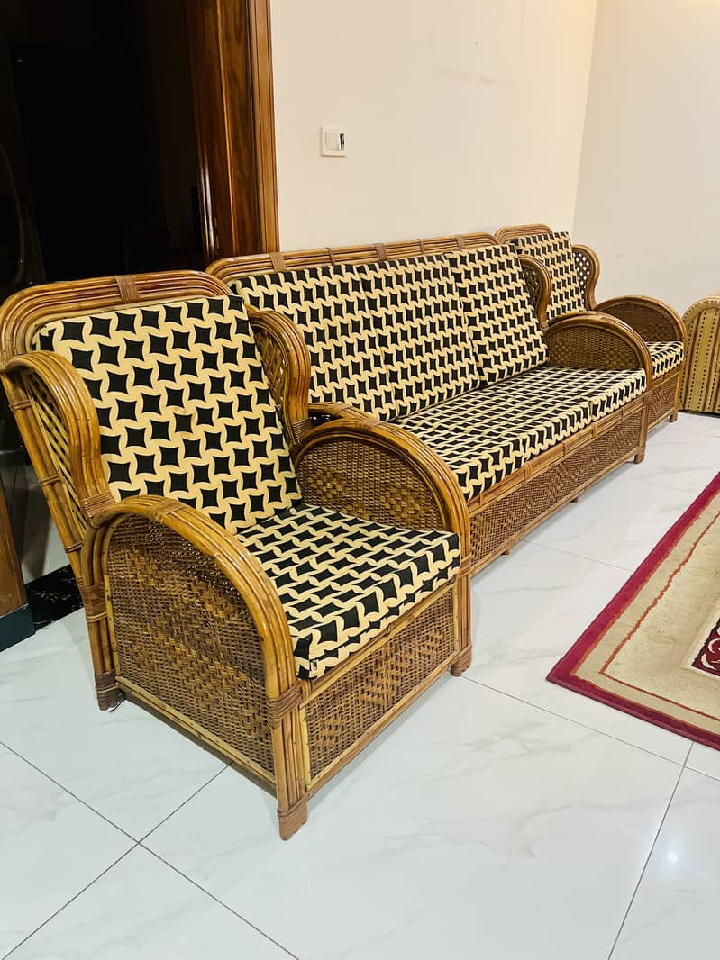Beautiful cane sofa set 5