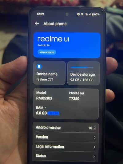 Realme C71 18GB + 128 GB