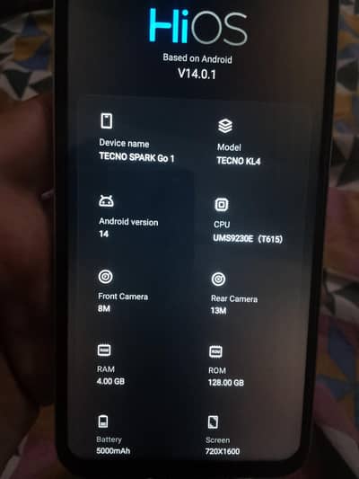 Tecno Spark Go 03207920895
