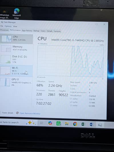 Dell Laptop Core i5 7th Gen | 8GB RAM | SSD | Windows 10 Pro