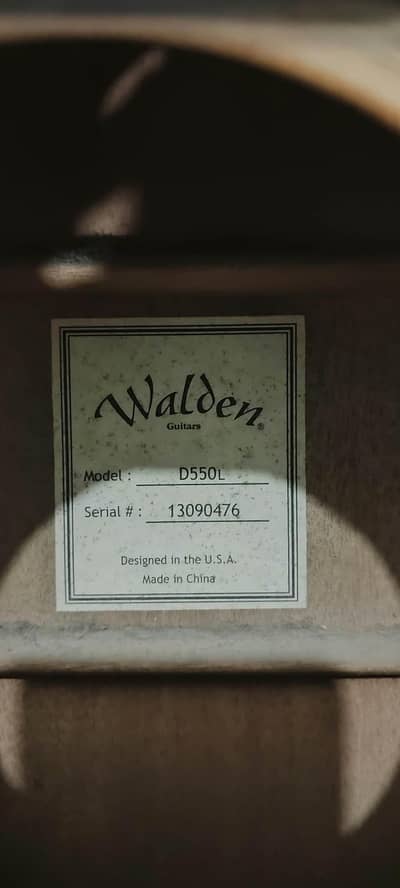 Walden D550L Solid Top Acoustic Guitar (Left Handed)