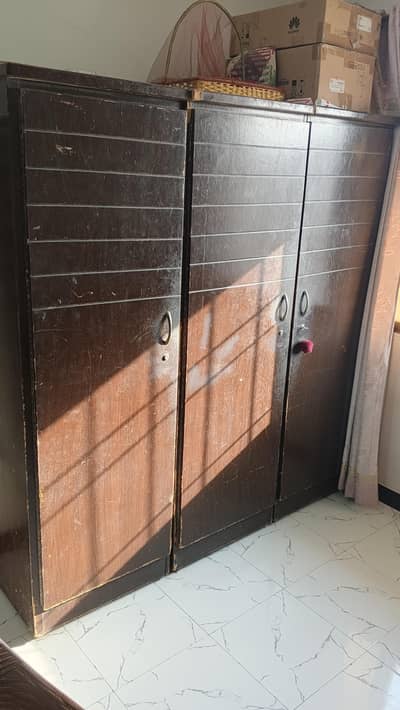 3 Door Wooden Wardrobe