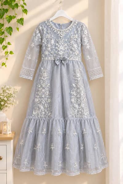 long frock in Grey color .