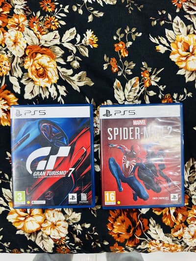 Spiderman 2 & Gran Turismo 7 PS5 Discs