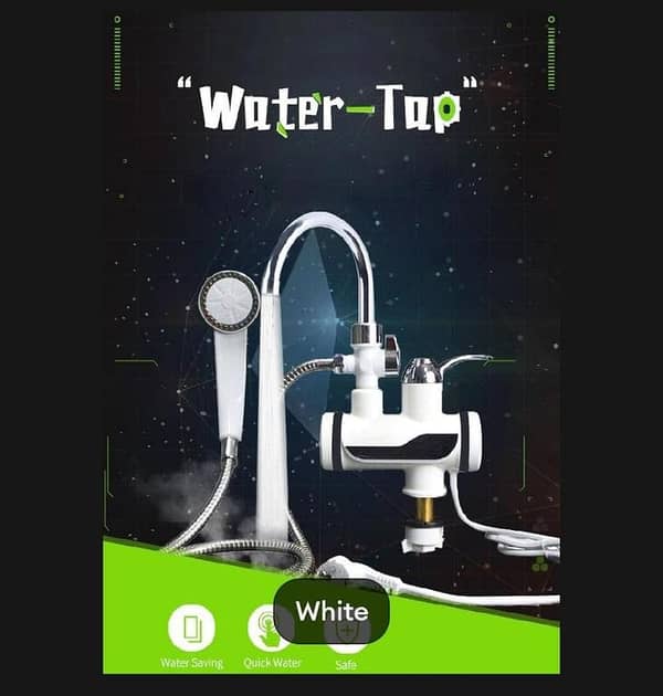 T  Electric Instant Hot Water Faucet With Shower Head LED Temperature Display Tankless For Kitchen Shower