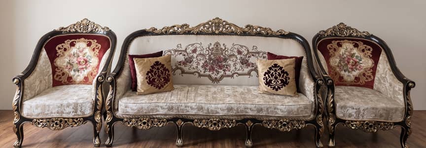 Pure Sheesham Wood 3 seaters & 2 one seater