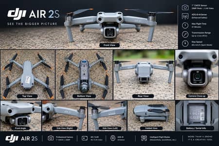 DJI Air 2S Drone for sale|3 Batteries |Complete Accessories
