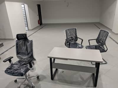 office furniture for sale 3 chairs one table one is CEO chair