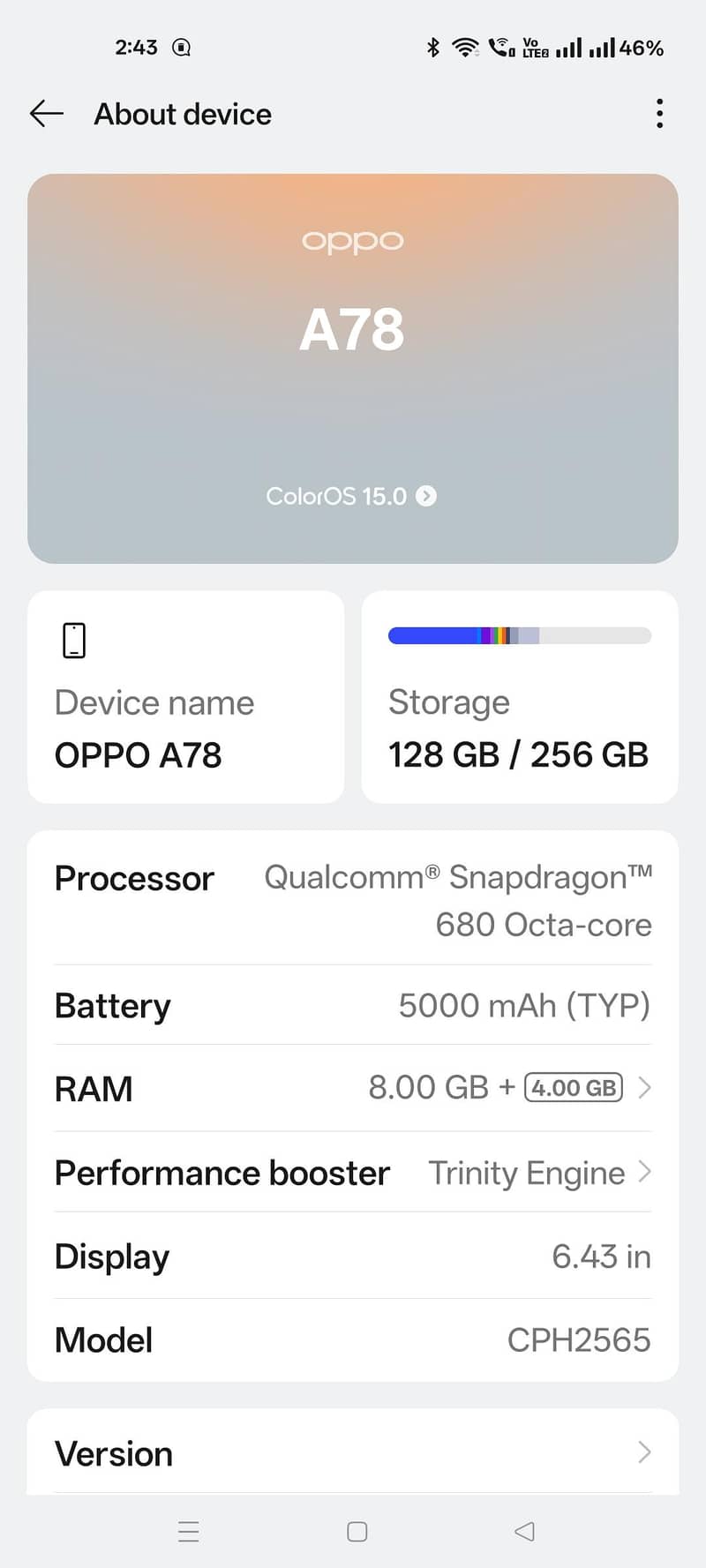 OPPO A78 7