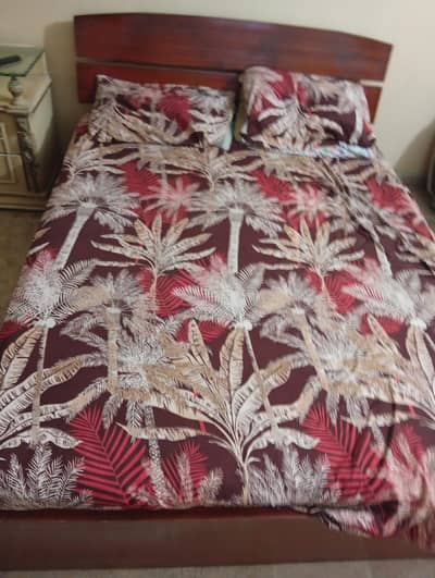 bed with mattress
