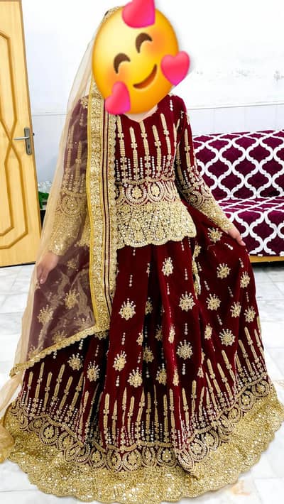 Bridal lehnga Velvet
